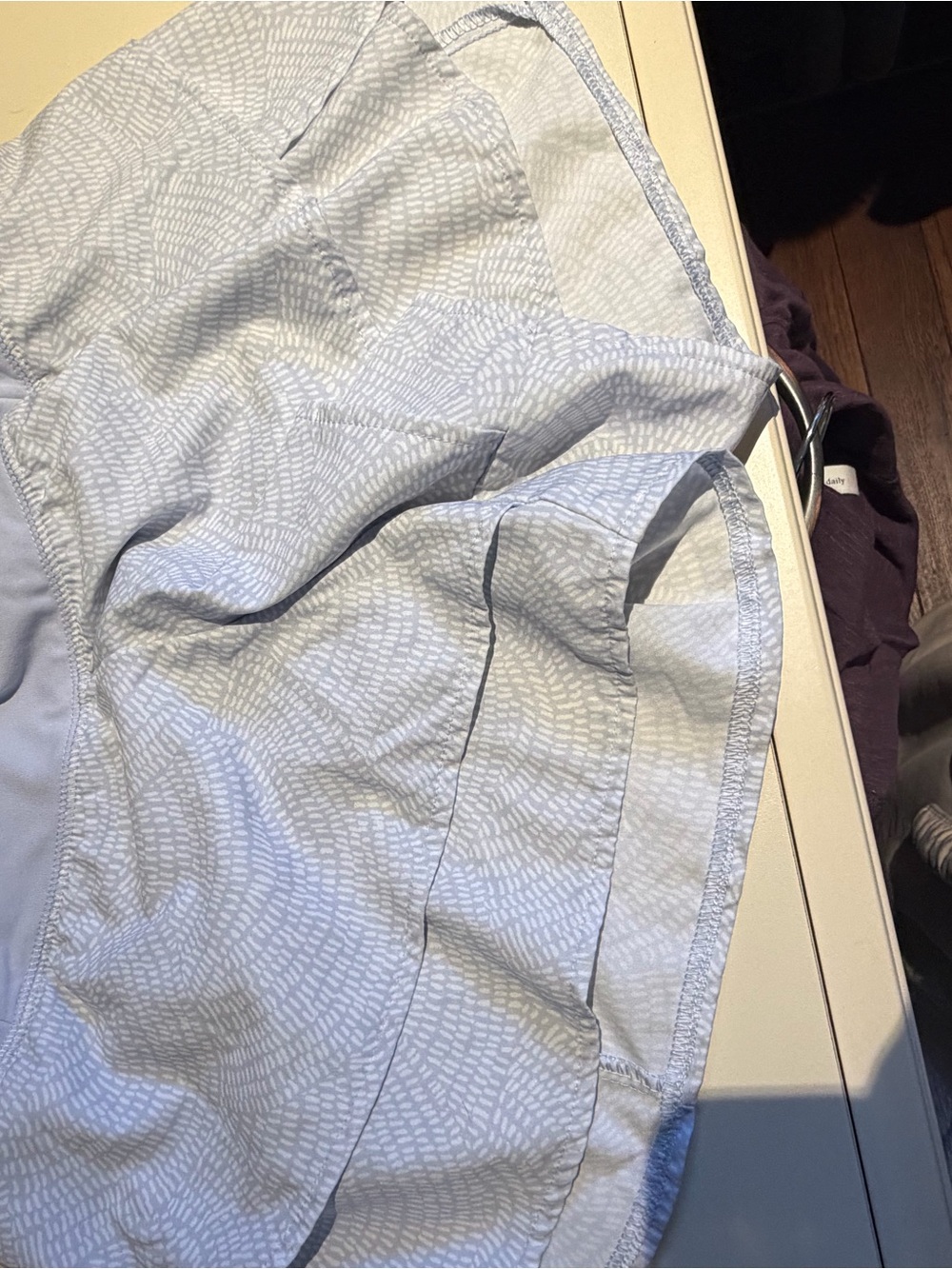 CALIA by Carrie Underwood Light Blue Patterned Athletic Shorts